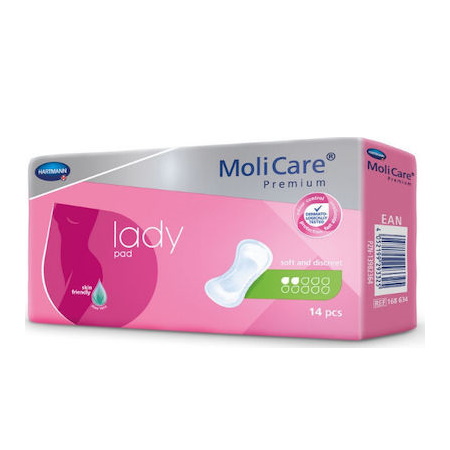 Hartmann MoliCare Premium Lady Pad 2 Σταγόνες Σερβιέτες Ακράτειας 14 τεμάχια