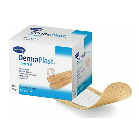 Hartmann Dermaplast Universal 19x72mm Αυτοκόλλητα Επιθέματα Τραυμάτων 100 τεμάχια