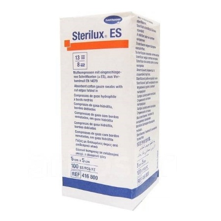 Hartmann Sterilux ES 8ply Γάζα Μη Αποστειρωμένη 5x5cm 100 Τεμάχια