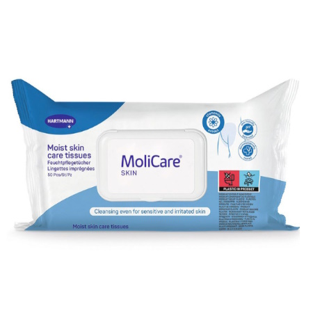 Hartmann Menalind Molicare Skin Clean Wipes Υγρά Μαντηλάκια Καθαρισμού 50 τεμάχια