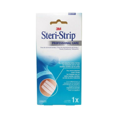 3M Steri-Strip 12mm x 10cm Αυτοκόλλητες Ταινίες Συγκράτησης Δέρματος 1 τεμάχιο