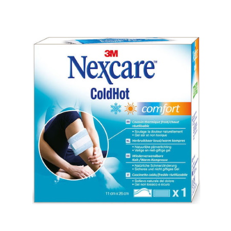 3M Nexcare Comfort 2σε1 Παγοκύστη + Θερμοφόρα Πολλαπλών Χρήσεων για Φυσική Ανακούφιση από τον Πόνο 11cm x 26cm 1 τεμάχιο