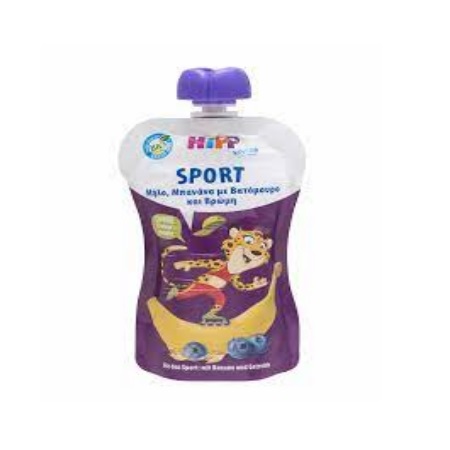 Hipp  Hippis Sport Μήλο Μπανάνα με Βατόμουρο & Βρώμη 120gr