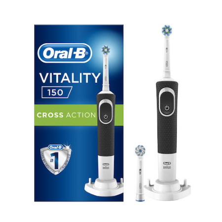 Oral B Vitality 150 CrossAction Επαναφορτιζόμενη Ηλεκτρική Οδοντόβουρτσα Μαύρη