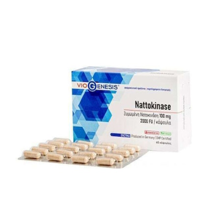 Viogenesis Nattokinase 100mg (2000FU) για τις Θρομβώσεις 60 κάψουλες