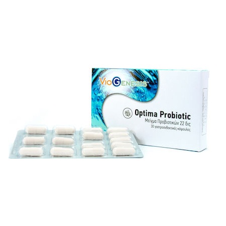 VioGenesis Optima Probiotic Συμπλήρωμα Διατροφής Προβιοτικών 30 Κάψουλες