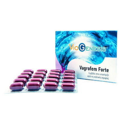 VioGenesis Vagrofem Forte Συμπλήρωμα Διατροφής για την Ξηρότητα και την Ατροφία του Κόλπου κατά την Εμμηνόπαυση 80 Κάψουλες