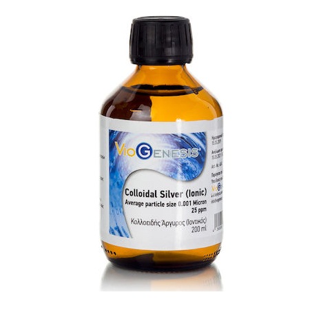 VioGenesis Colloidal Silver Ionic Liquid 25ppm Συμπλήρωμα Κολλοειδούς Αργύρου για την Αρθρίτιδα 200ml