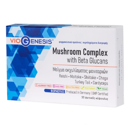 VioGenesis Mushroom Complex Μείγμα Εκχυλίσματος Μανιταριών 30 Φυτικές Κάψουλες