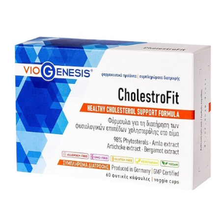 VioGenesis CholestroFit Φόρμουλα για τη Διατήρηση των Φυσιολογικών Επιπέδων Χοληστερόλης στο Αίμα 60 Κάψουλες