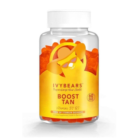 Ivybears Boost Tan Συμπλήρωμα Διατροφής Για Λαμπερό Καλοκαιρινό Δέρμα 60 Ζελεδάκια