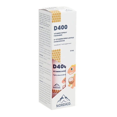 Nordaid D400 Spray Βρεφικό Συμπλήρωμα Διατροφής για Γερά Οστά & Δυνατό Ανοσοποιητικό 30ml