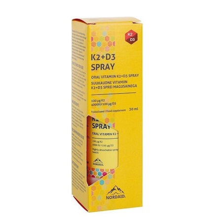 Nordaid K2+D3 Oral Spray Συμπλήρωμα Διατροφής σε Yπογλώσσιο Spray με Βιταμίνη D3 & K2 30ml