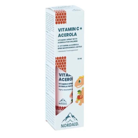 Nordaid Vitamin C + Acerola Spray Συμπλήρωμα Διατροφής για Ενίσχυση του Ανοσοποιητικού 30ml