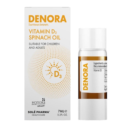 Honora Denora Vitamin D3 Spinach Oil Βιταμίνη για Ενίσχυση του Ανοσοποιητικού & την Υγεία των Οστών 7ml