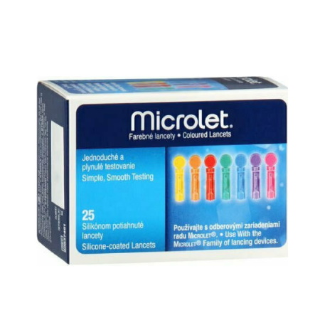Bayer Microlet Colored Lancets Αποστειρωμένοι Σκαρφιστήρες μιας χρήσης 25 τεμάχια