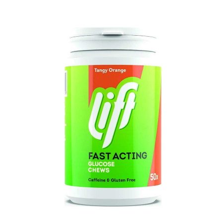 Gluco Tabs Lift Fast Acting Glucose Chews Tangy Orange, Ταμπλέτες Υπογλυκαιμίας με γεύση Πορτοκάλι 50 ταμπλέτες