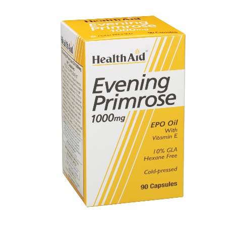 Health Aid Evening Primrose Oil 1000mg Συμπλήρωμα Διατροφής Έλαιο Νυχτολούλουδου για Γυναίκες με Προεμμηνορροϊκό Σύνδρομο 90 Κάψουλες
