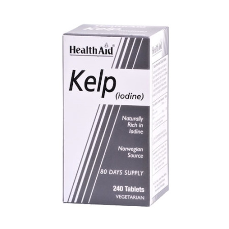 Health Aid Kelp (iodine) Ιώδιο 150mg Από Νορβηγικά Φύκια για Φυσική Λήψη Ιωδίου 240 ταμπλέτες