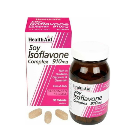 Health Aid Soy Isoflavone Συμπλήρωμα Διατροφής 910mg 30 Φυτικές Ταμπλέτες
