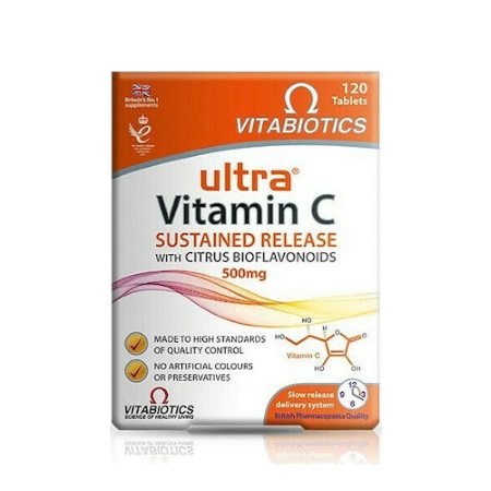 Vitabiotics Ultra Vitamin C 500mg Sustained Release Συμπλήρωμα Διατροφής με Βιταμίνη C για Τόνωση του Ανοσοποιητικού 60 ταμπλέτες