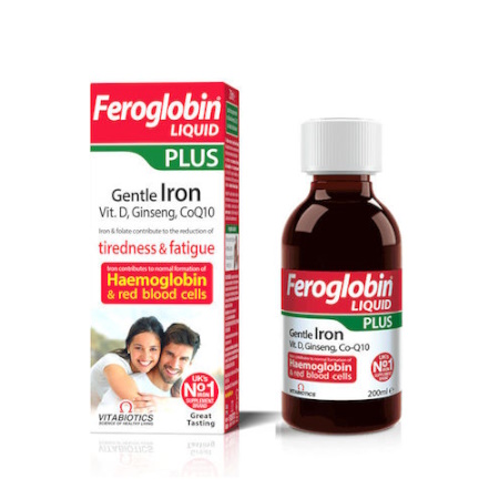Vitabiotics Feroglobin Liquid Plus, Συμπλήρωμα Διατροφής Με Σίδηρο 200ml