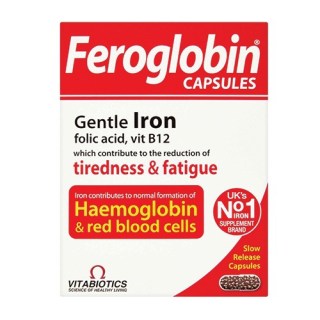 Vitabiotics Feroglobin Slow Release Συμπλήρωμα Σιδήρου Βραδείας Αποδέσμευσης 30 κάψουλες