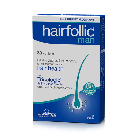 Vitabiotics Hairfollic Man (Tricologic) Συμπλήρωμα Διατροφής για την Ανδρική Τριχόπτωση 60 ταμπλέτες