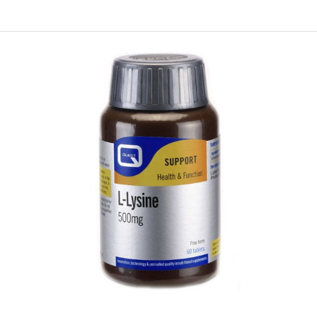 Quest L-Lysine 500mg Συμπλήρωμα Διατροφής με L-λυσίνη 60 ταμπλέτες