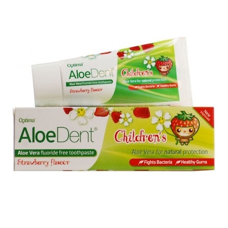 Optima AloeDent Strawberry Children's Toothpaste Παιδική Οδοντόκρεμα Αλόης με Γεύση Φράουλα 50ml