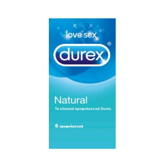 Durex Natural Προφυλακτικό με ήπια λίπανση 6 τεμάχια