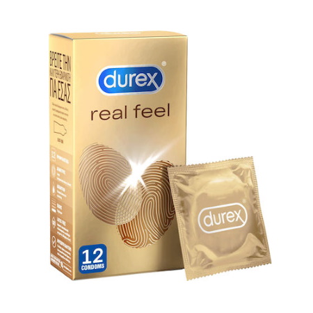 Durex RealFeel Προφυλακτικό από Προηγμένο Υλικό για πιο Φυσική Αίσθηση 12 τεμάχια