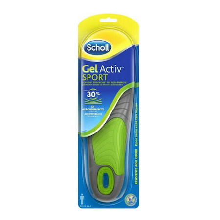 Scholl Gelactiv Sport Ανδρικοί Πάτοι Προστασία Κατά των Οσμών Μεγέθους 40-46,5 1 ζευγάρι
