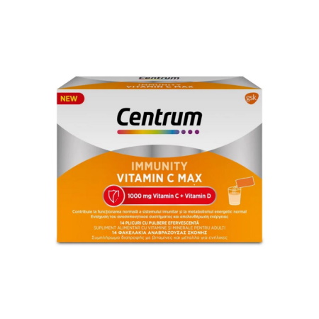 Centrum Immunity Vitamin C Max για Ενίσχυση του Ανοσοποιητικού & Ενέργεια, 14 φακελάκια