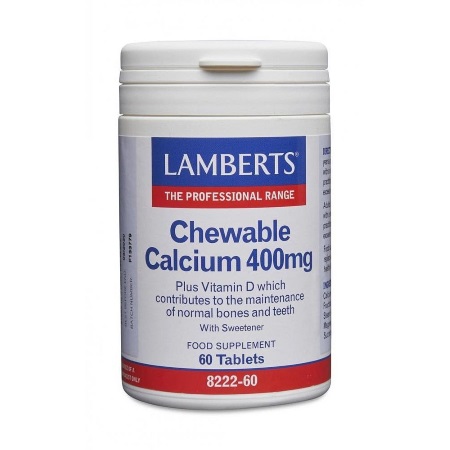 Lamberts Calcium Συμπληρώματα Διατροφής για την Επίτευξη Ιδανικής Οστικής Πυκνότητας 400mg 60 ταμπλέτες