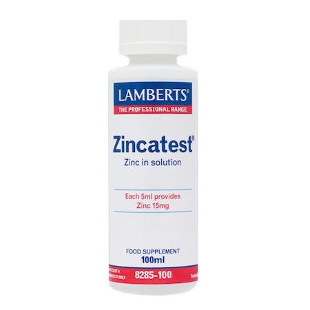 Lamberts Zincatest 15mg Συμπλήρωμα Διατροφής Θειικού Ψευδάργυρου σε Υγρή Μορφή 100ml