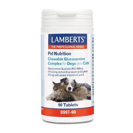 Lamberts Pet Nutrition Chewable Glucosamine Complex for Cats & Dogs Συμπλήρωμα Διατροφής Σκύλου & Γάτας 90 Ταμπλέτες