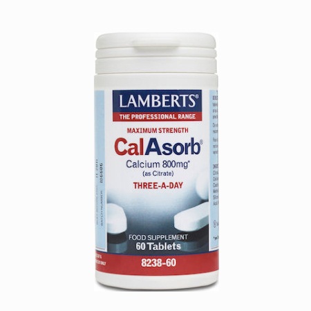 Lamberts CalAsorb Ασβέστιο 800mg σε κιτρική μορφή 60 ταμπλέτες