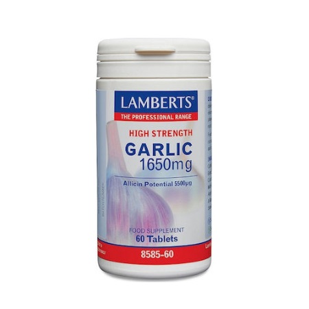 Lamberts Garlic 1650mg Σκεύασμα Σκόρδου Υψηλής Ισχύος 60 ταμπλέτες