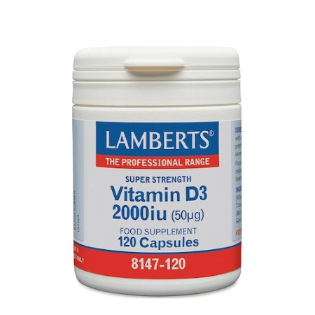 Lamberts Vitamin D3 2000iu Συμπλήρωμα Διατροφής Βιταμίνης D 120 κάψουλες