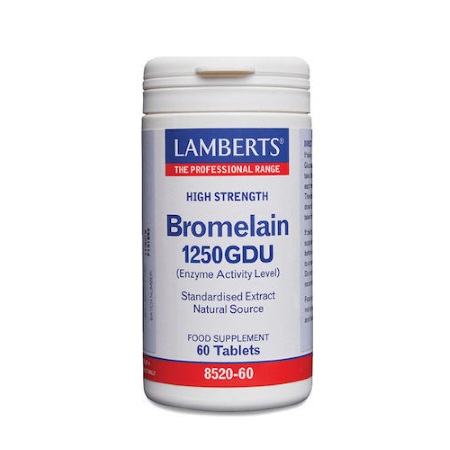 Lamberts Bromelain 1250GDU 500mg Μπρομελαΐνη για την Υγεία των Αρθρώσεων & την Υποβοήθηση της Πέψης 60 ταμπλέτες