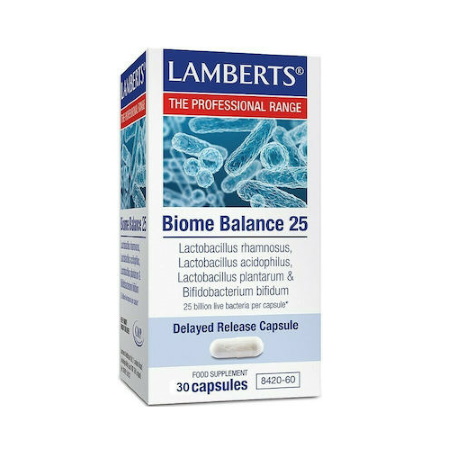 Lamberts Biome Balance 25 Συμπλήρωμα Διατροφής για την Υποστήριξη του Πεπτικού Συστήματος 30 κάψουλες