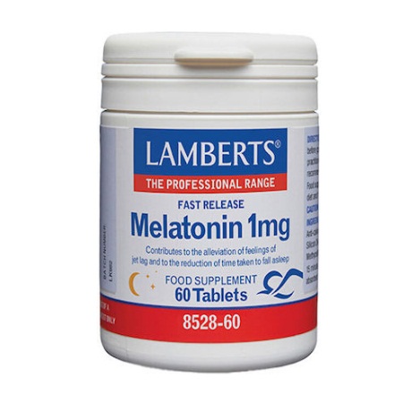 Lamberts Melatonin 1mg Fast Release Συμπλήρωμα Διατροφής Με Μελατονίνη 60 Ταμπλέτες