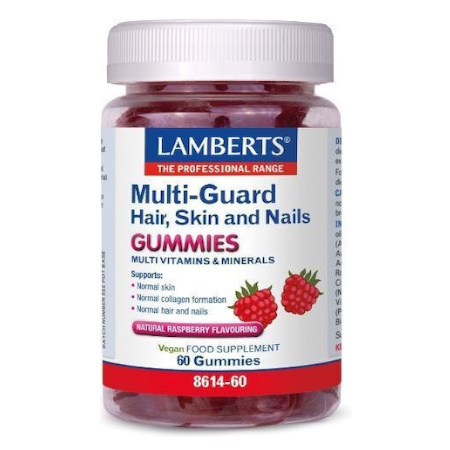 Lamberts Lamberts Multi Guard Hair, Skin & Nails Συμπλήρωμα Διατροφής για Μαλλιά, Δέρμα & Νύχια 60 Ζελεδάκια