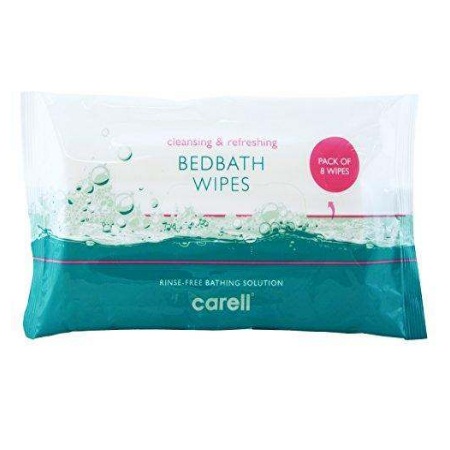 Carell BedBath Wipes Μαντηλάκια Πλυσίματος Ασθενών 8 Τεμάχια