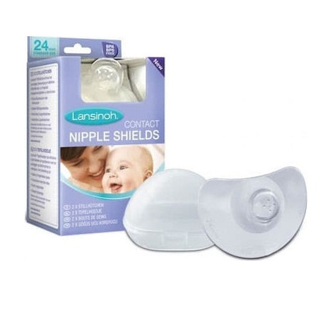 Lansinoh Contact Nipple Shields Ασπίδα Προστασίας Θηλών Θηλασμού x2 τεμάχια 24mm