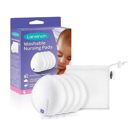 Lansinoh Washable Nursing Pads Πλενόμενα Επιθέματα Στήθους 4 τεμάχια