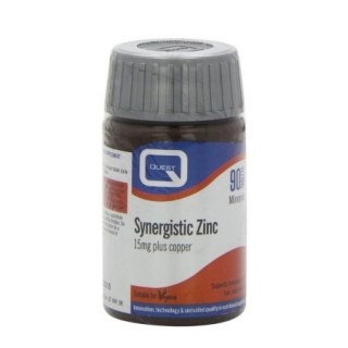 Quest Synergistic Zinc 15mg with Copper Συμπλήρωμα Διατροφής με Ψευδάργυρο και Χαλκό 90 ταμπλέτες
