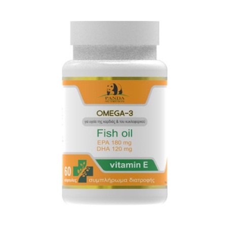Panda Nutrition Omega 3 + Vit. E Συμπλήρωμα Διατροφής για την Υγεία της Καρδιάς και του Κυκλοφορικού 60 Μαλακές Κάψουλες