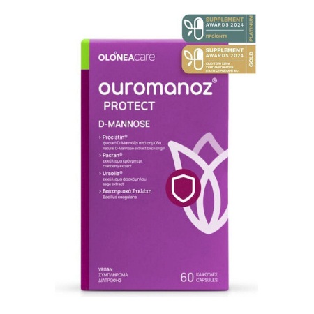 Olonea Ouromanoz Protect Συμπλήρωμα Διατροφής Για το Ουροποιητικό Σύστημα Με D-Μαννόζη & Κράνμπερι 60 Κάψουλες